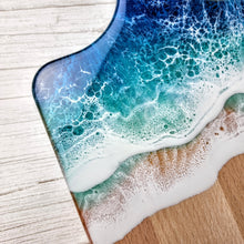 Load image into Gallery viewer, Dark Blue Ocean Wave Serving Board