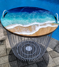 Load image into Gallery viewer, Ocean Wave Storage Basket Table