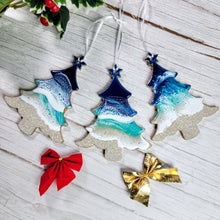 Load image into Gallery viewer, Christmas Tree Wave Ornaments - Blues