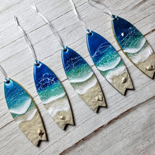 Load image into Gallery viewer, Surfboard Beach Ornaments - Blue - 2022