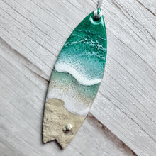 Load image into Gallery viewer, Surfboard Beach Ornaments - Green - 2022