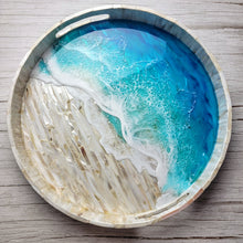 Load image into Gallery viewer, Shell Inlay Tropical Wave Tray