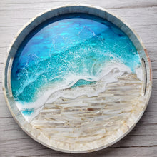 Load image into Gallery viewer, Shell Inlay Tropical Wave Tray