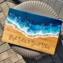 Load image into Gallery viewer, High Tides & Good Vibes Serving Board