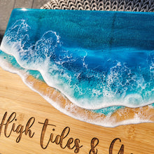 Load image into Gallery viewer, High Tides & Good Vibes Serving Board