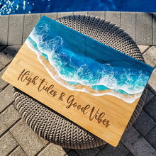 Load image into Gallery viewer, High Tides & Good Vibes Serving Board