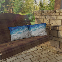 Load image into Gallery viewer, Deep Blue Beach Outdoor Pillows