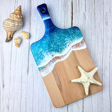Load image into Gallery viewer, Tropical Blue Ocean Wave Serving Board