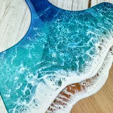 Load image into Gallery viewer, Tropical Blue Ocean Wave Serving Board