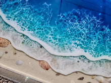 Load image into Gallery viewer, Ocean Wave Acrylic Tray with Silver Handles