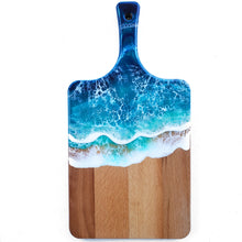 Load image into Gallery viewer, Tropical Blue Ocean Wave Serving Board