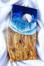 Load image into Gallery viewer, Blue Wave Olive Wood Serving Board