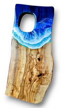 Load image into Gallery viewer, Blue Wave Olive Wood Serving Board