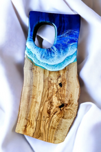 Load image into Gallery viewer, Blue Wave Olive Wood Serving Board