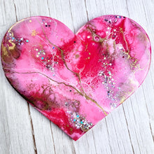Load image into Gallery viewer, Pink Marble Heart - Ready to Ship!