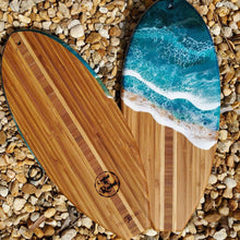 Load image into Gallery viewer, Green Mini Surfboard Serving Board