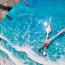Load image into Gallery viewer, Rose Gold Accent Beach Clock
