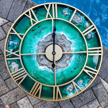 Load image into Gallery viewer, Emerald Seas Clock - Ready to Ship
