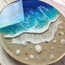 Load image into Gallery viewer, Tranquil Blue Gulf Coast Beach Lazy Susan
