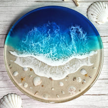Load image into Gallery viewer, Tranquil Blue Gulf Coast Beach Lazy Susan
