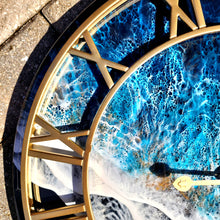 Load image into Gallery viewer, Dark Golden Wave 20&quot; Clock
