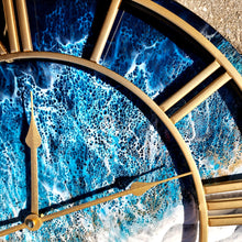 Load image into Gallery viewer, Dark Golden Wave 20&quot; Clock
