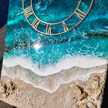 Load image into Gallery viewer, Gilded Tides 12x18&quot; Clock
