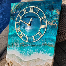 Load image into Gallery viewer, Gilded Tides 12x18&quot; Clock
