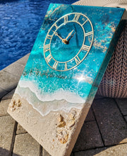 Load image into Gallery viewer, Gilded Tides 12x18&quot; Clock
