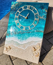 Load image into Gallery viewer, Gilded Tides 12x18&quot; Clock
