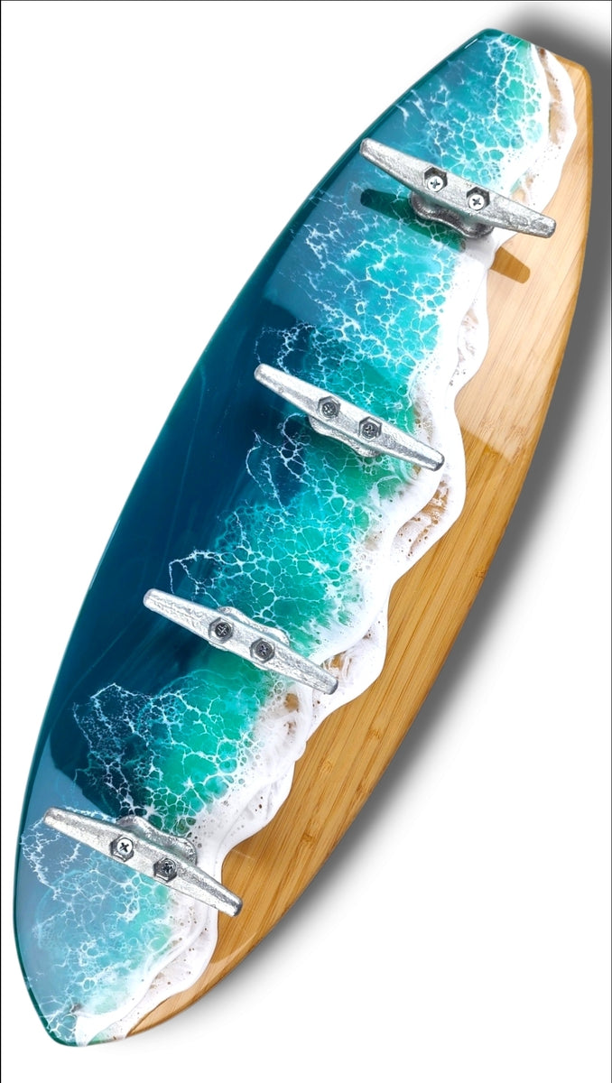 Ocean Wave Towel Rack - Turquoise – Crafted by Rachel