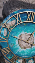 Load and play video in Gallery viewer, Turquoise Luxe Island 20&quot; Clock
