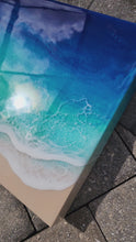 Load and play video in Gallery viewer, Watercolor Waves Wall Art 12x36
