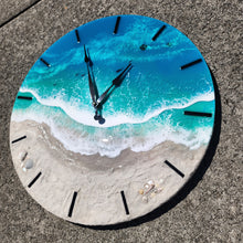 Load image into Gallery viewer, Tropical Wave 20" Clock (black ticks)
