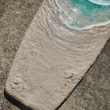 Load image into Gallery viewer, 4ft Tropical Beach Surfboard Wall Art
