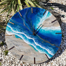 Load image into Gallery viewer, Ocean Geode 24" Clock
