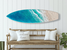 Load image into Gallery viewer, 5ft Wavy Beach Surfboard Wall Art
