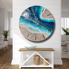 Load image into Gallery viewer, Ocean Geode 36&quot; Clock
