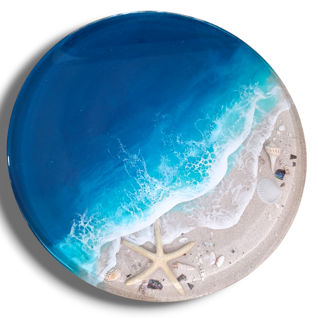 Turquoise Wave Lazy Susan
