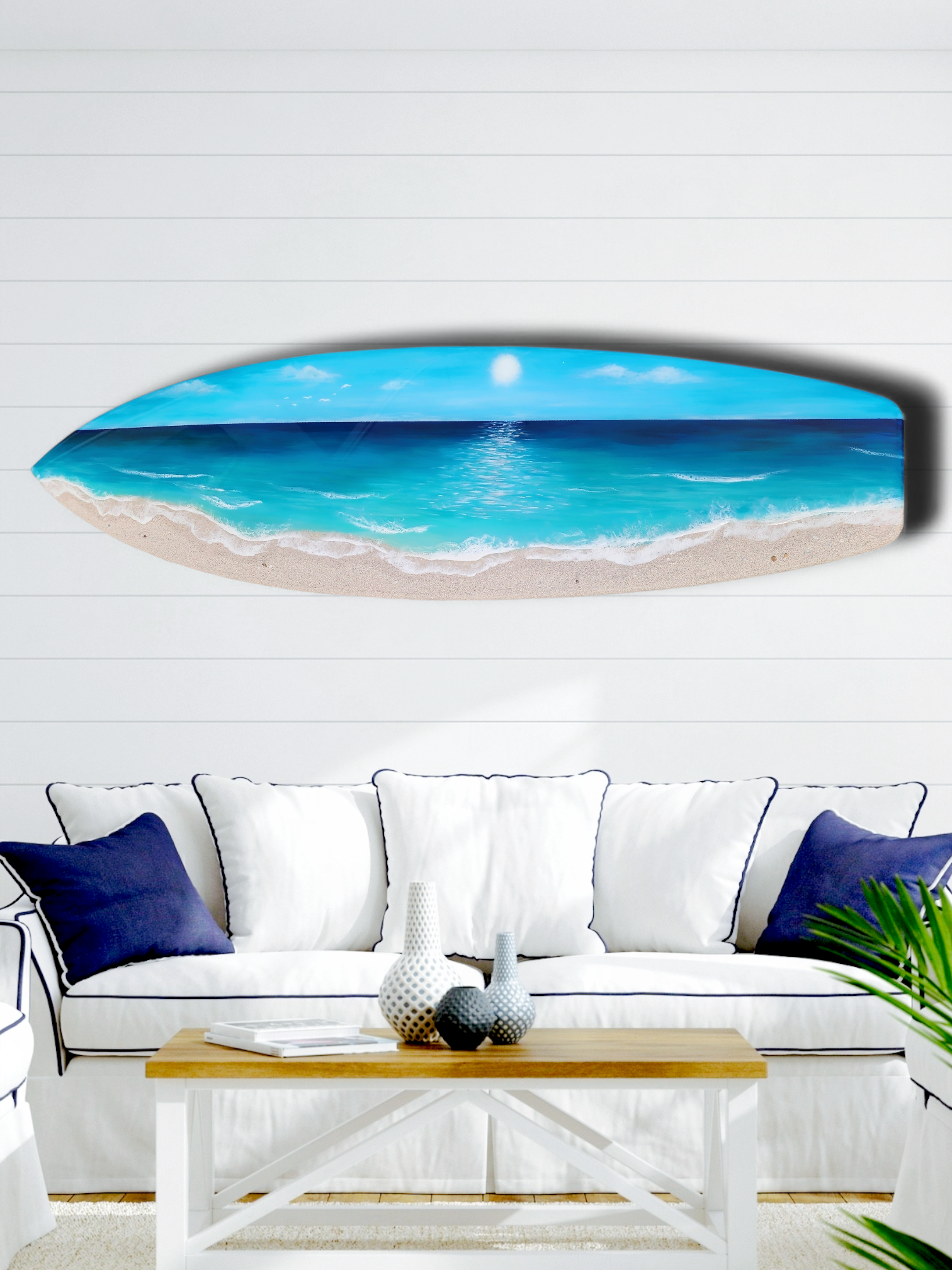 5ft Siesta Key Beach Horizon Surfboard – Crafted by Rachel