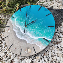 Load image into Gallery viewer, Tropical Wave 20" Clock (black ticks)
