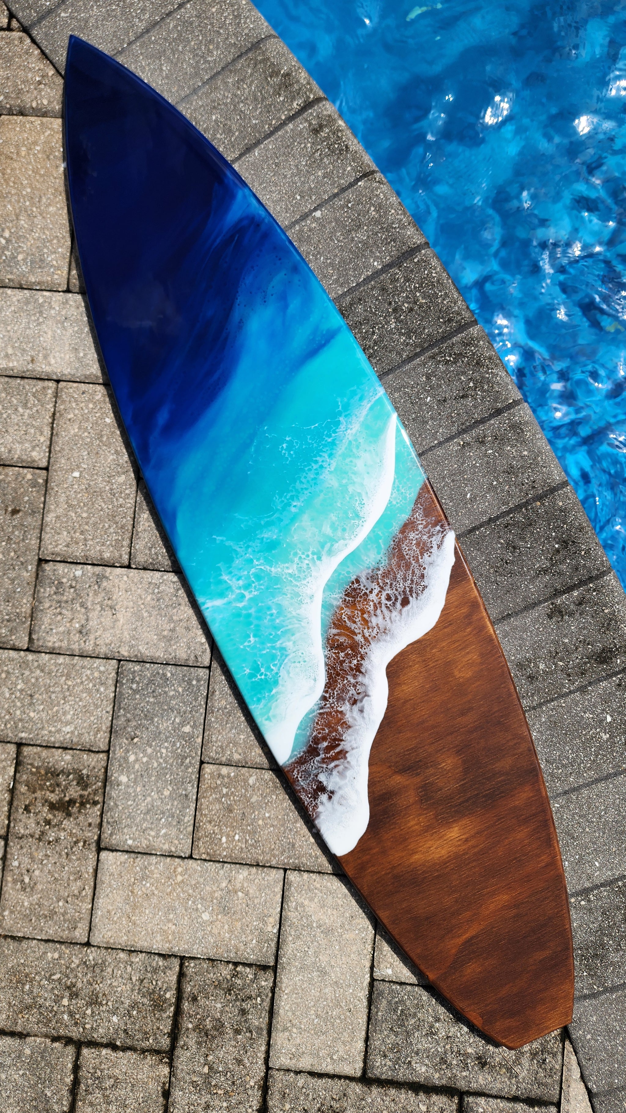4ft Wave Surfboard Wall Art – Crafted by Rachel