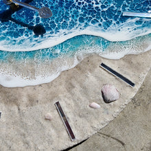 Load image into Gallery viewer, Blue Beach Wave 18&quot; Wall Clock
