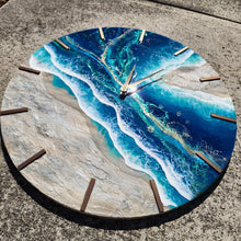 Load image into Gallery viewer, Ocean Geode 24" Clock
