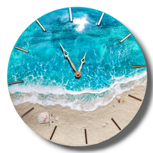 Load image into Gallery viewer, 20&quot; Teal Tides Clock
