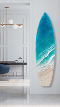 Load image into Gallery viewer, 5ft Wavy Beach Surfboard Wall Art
