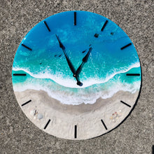 Load image into Gallery viewer, Tropical Wave 20" Clock (black ticks)
