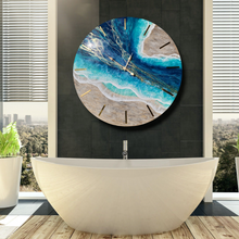 Load image into Gallery viewer, Ocean Geode 36&quot; Clock
