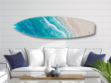 Load image into Gallery viewer, 5ft Beach Waves Surfboard Wall Art
