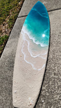 Load image into Gallery viewer, 5ft Gentle Beach Waves Surfboard Wall Art
